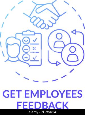Getting employees feedback concept icon Stock Vector