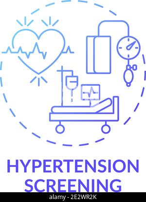 Hypertension screening concept icon Stock Vector