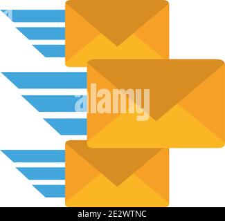 postal service, speed mail envelope courier delivery related vector illustration Stock Vector