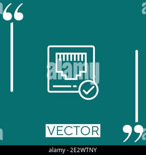 ethernet vector icon Linear icon. Editable stroke line Stock Vector
