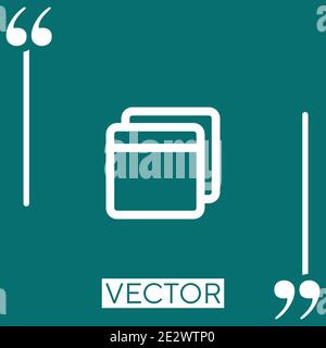 windows squares button outline vector icon Linear icon. Editable stroke line Stock Vector