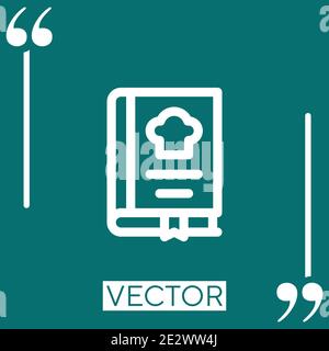 recipe book vector icon Linear icon. Editable stroked line Stock Vector