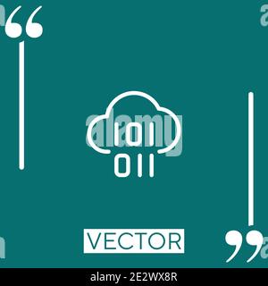 binary code vector icon Linear icon. Editable stroke line Stock Vector