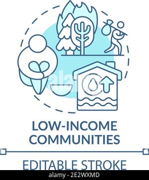 Low-income communities concept icon Stock Vector