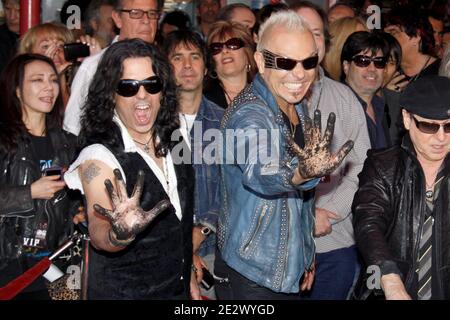 Rudolf Schenker and Pawel Maciwoda attending Scorpions inducted into Hollywood's RockWalk held at Holllywood's RockWalk in Hollywood, California on April 06, 2010. Photo by Tony DiMaio/ABACAPRESS.COM Stock Photo