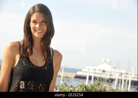 Missy Peregrym posing at a photocall for the serie 'Rookie Blue' during the MIPTV 2010 in Cannes, France on April 12, 2010. Photo by Giancarlo Gorassini/ABACAPRESS.COM Stock Photo