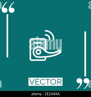 door lock vector icon Linear icon. Editable stroke line Stock Vector