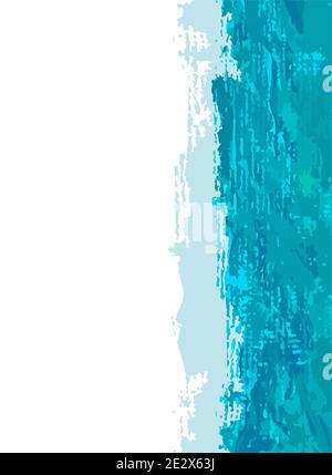 banner, abstract water background, blue with white. Vector illustration Stock Vector