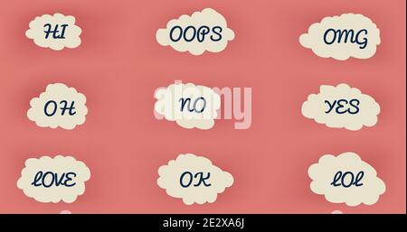 Speech bubble icons set. Communication, Chat, dialog, conversation icon symbols vector eps. 10 Stock Vector