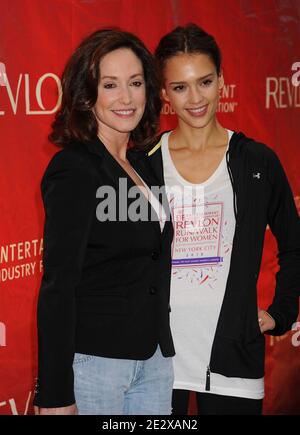 L-R: Lilly Tartikoff, Jessica Alba attends the 13th Annual EIF Revlon Run/Walk For Women, held in Times Square in New York City, NY, USA, on May 1, 2010. Stock Photo