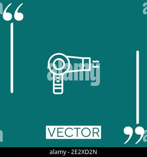 hairdryer vector icon Linear icon. Editable stroke line Stock Vector