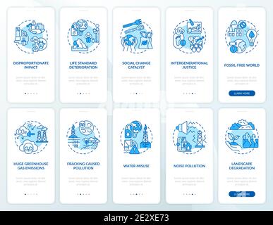 Social change catalyst onboarding mobile app page screen with concepts Stock Vector