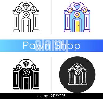Upscale pawnshops icon Stock Vector