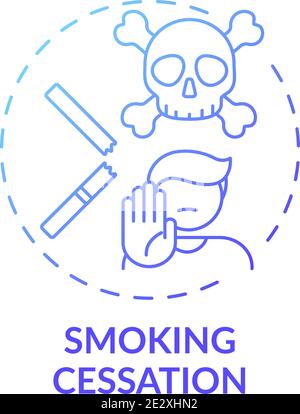 Smoking cessation concept icon Stock Vector