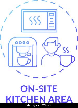 On-site kitchen area concept icon Stock Vector