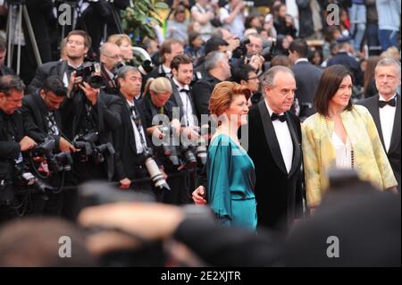 French Minister of Culture Frederic Mitterrand and Spanish counterpart arrive for the screening of Woody Allen's latest movie 'You Will Meet a Tall Dark Stranger' , at Cannes, south of France, on May 15, 2010. Photo by Ammar Abd Rabbo/ABACAPRESS.COM Stock Photo