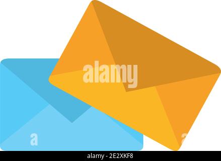 postal service, envelopes mail letter courier delivery related vector illustration Stock Vector