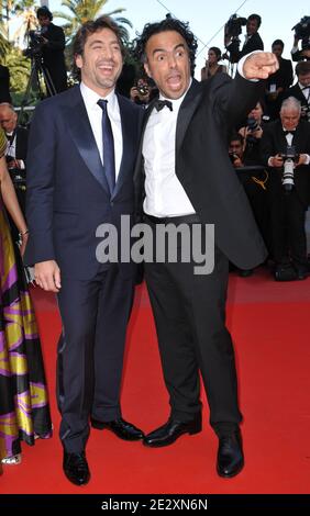 Javier Bardem arriving at the screening of Alejandro Gonzalez Inarritu ...