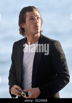 Gaspard Ulliel during the broadcasting of 'Le Grand Journal' TV show on Canal Plus channel on the Martinez beach during the 63rd Cannes Film Festival in Cannes, France on May 17, 2010. Photo by Giancarlo Gorassini/ABACAPRESS.COM Stock Photo