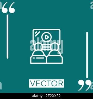 cinema vector icon Linear icon. Editable stroke line Stock Vector