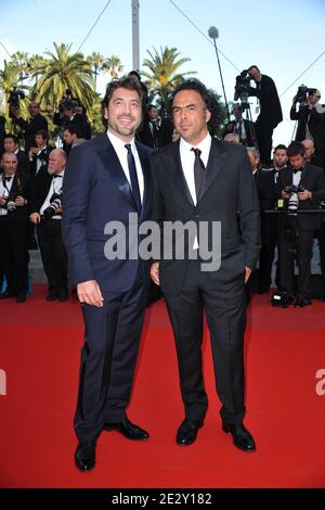 Javier Bardem arriving at the screening of Alejandro Gonzalez Inarritu ...