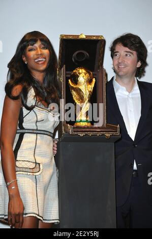 Naomi Campbell Unveils FIFA World Cup Trophy Ahead of Final