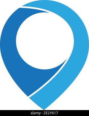 map point location pin vector icon for mapping and satellite allocation Stock Vector