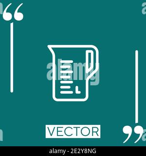 measuring cup vector icon Linear icon. Editable stroke line Stock Vector