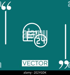open hours Linear icon. Editable stroke line Stock Vector