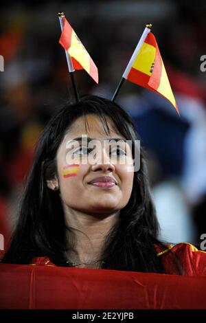 Spain's Fans during the 2010 FIFA World Cup South Africa Soccer match, group H, Spainl vs Honduras at Ellis Park football stadium in Johannesburg, South Africa on June 21, 2010. Spain won 2-0. Photo by Henri Szwarc/ABACAPRESS.COM Stock Photo