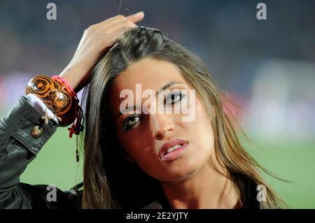 Spanish television journalist and Iker Casillas' girlfriend Sara Carbonero is seen ahead of the 2010 FIFA World Cup South Africa Soccer match, group H, Spain vs Honduras at Ellis Park football stadium in Johannesburg, South Africa on June 21, 2010. Spain won 2-0. Photo by Henri Szwarc/ABACAPRESS.COM Stock Photo