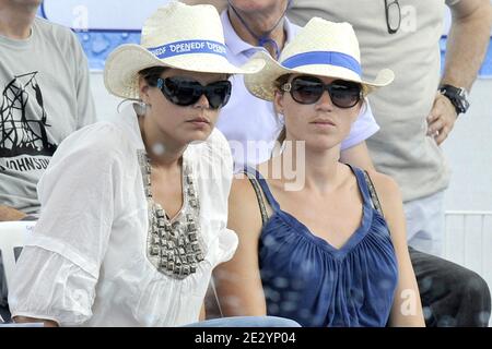 Laure Manaudou and a friend attend the Fouth Swimming Open EDF at Lagardere club in Paris, France on June 26, 2010. Photo by Christophe Guibbaud/Cameleon/ABACAPRESS.COM Stock Photo