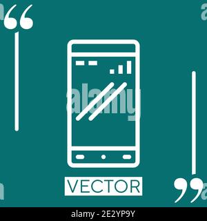 smartphone vector icon Linear icon. Editable stroke line Stock Vector