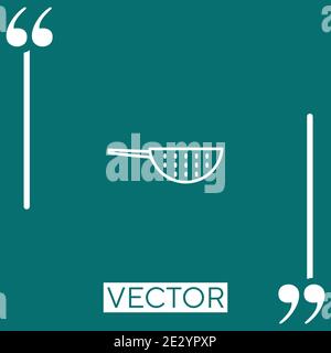 colander vector icon Linear icon. Editable stroke line Stock Vector