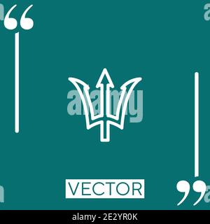 poseidon vector icon Linear icon. Editable stroke line Stock Vector