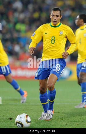 Brazil's Gilberto Silva during the 2010 FIFA World Cup South Africa 