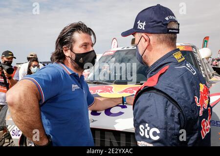 Castera David, Director of the Dakar Rally, Peterhansel Stephane (fra), Mini, X-Raid Mini JCW Team, Auto, portrait during the / LM Stock Photo