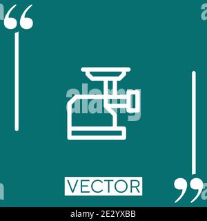 meat grinder vector icon Linear icon. Editable stroked line Stock Vector