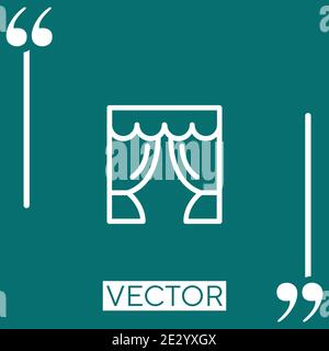 curtains vector icon Linear icon. Editable stroke line Stock Vector