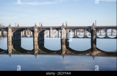 Bridges that cross the Susquehanna River, Harrisburg, Pennsylvania Stock Photo