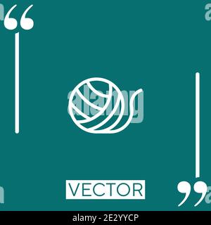 wool vector icon Linear icon. Editable stroke line Stock Vector