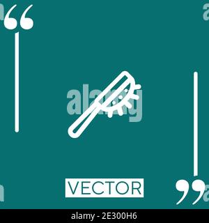 hair brush vector icon Linear icon. Editable stroke line Stock Vector