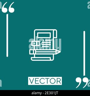 copyright vector icon Linear icon. Editable stroke line Stock Vector