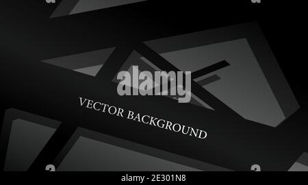 vector material design. abstract background with black color and light shadows Stock Vector