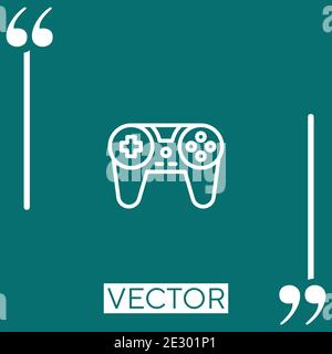 playing videogame vector icon Linear icon. Editable stroked line Stock Vector