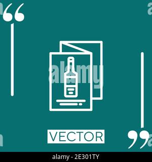 wine menu vector icon Linear icon. Editable stroke line Stock Vector