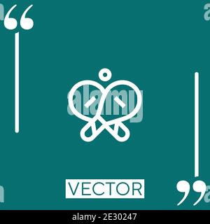 Paddles vector icon Linear icon. Editable stroked line Stock Vector