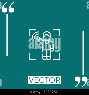 motion sensor vector icon Linear icon. Editable stroke line Stock Vector