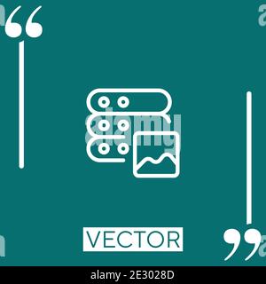 picture vector icon Linear icon. Editable stroke line Stock Vector
