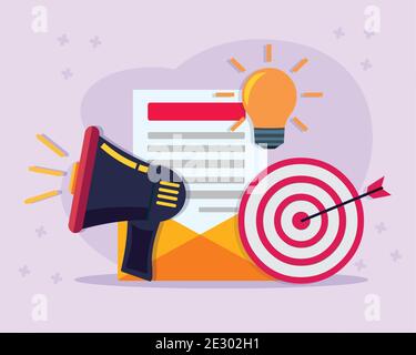 email marketing concept vector illustration Stock Vector